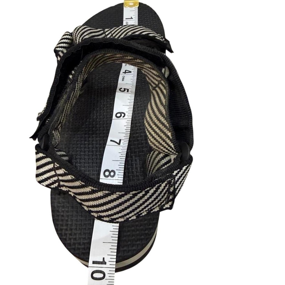 Teva Flatform Universal Black White Striped Platform Sport Sandals - Picture 5 of 6
